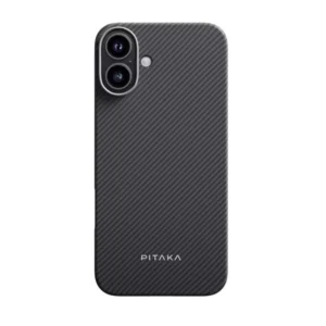 Husa Pitaka Ultra-Slim Aramida Magsafe compatibila cu iPhone 16, Negru/Gri