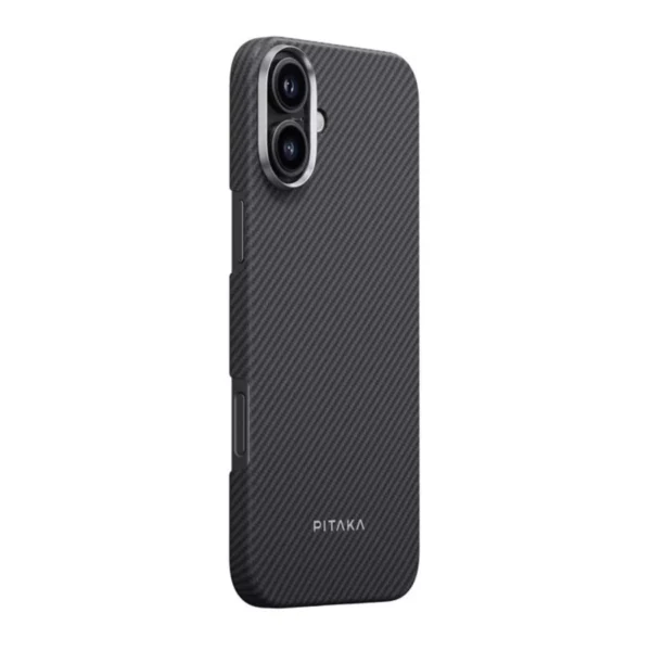 Husa Pitaka Ultra-Slim Aramida Magsafe compatibila cu iPhone 16, Negru/Gri - imagine 3
