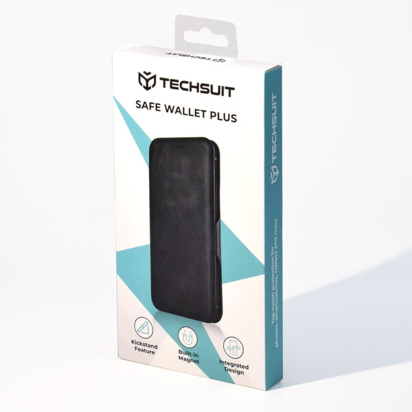 Husa 360° Samsung Galaxy A56 5G Techsuit Safe Wallet Plus, negru - imagine 4