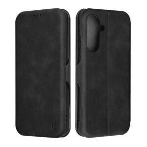 Husa 360° Samsung Galaxy A56 5G Techsuit Safe Wallet Plus, negru