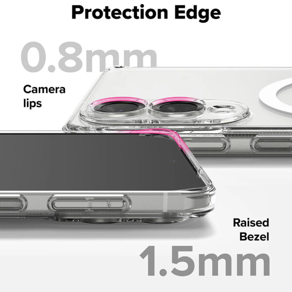 Husa Samsung Galaxy S25 Edge Ringke Fusion MagSafe, transparenta - imagine 3