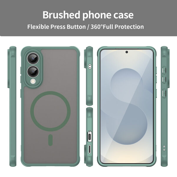 Husa Samsung Galaxy S25 Edge Techsuit HaloFrost II MagSafe, verde - imagine 2