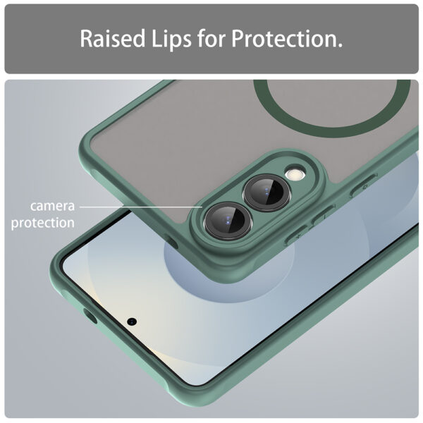 Husa Samsung Galaxy S25 Edge Techsuit HaloFrost II MagSafe, verde - imagine 3