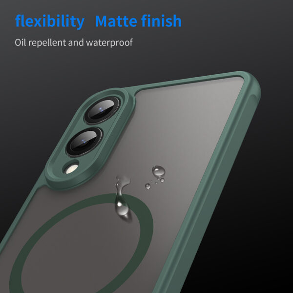 Husa Samsung Galaxy S25 Edge Techsuit HaloFrost II MagSafe, verde - imagine 5