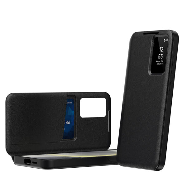 Husa tip carte Samsung Galaxy A56 5G SmartView Series, negru - imagine 2