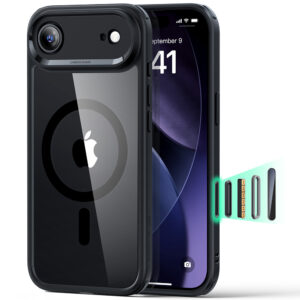 Husa iPhone 17 Air ESR Classic Hybrid HaloLock, negru/transparenta
