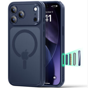 Husa iPhone 17 Pro Max ESR Classic Hybrid HaloLock, bleu