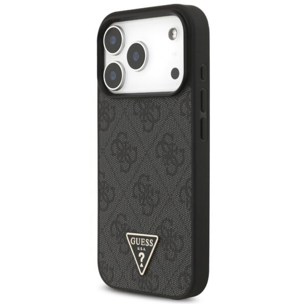 Husa originala Guess iPhone 17 Pro Hardcase 4G Triangle Logo MagSafe, negru, GUHMP17LP4TSDPPSK - imagine 3
