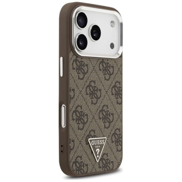 Husa originala Guess iPhone 17 Pro Hardcase 4G Triangle Logo MagSafe, maro, GUHMP17LP4TSRCMW - imagine 5