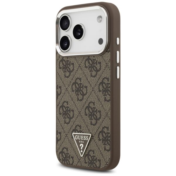 Husa originala Guess iPhone 17 Pro Hardcase 4G Triangle Logo MagSafe, maro, GUHMP17LP4TSRCMW - imagine 3
