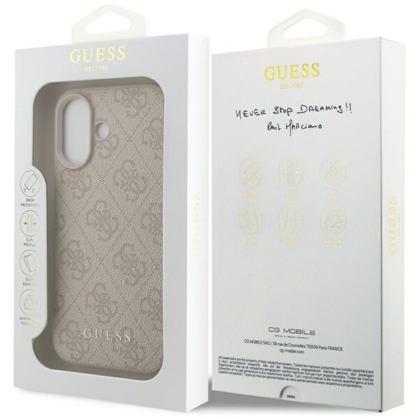Husa originala Guess iPhone 17 Hardcase 4G Classic, roz, GUHCP17SG4GFPI - imagine 6