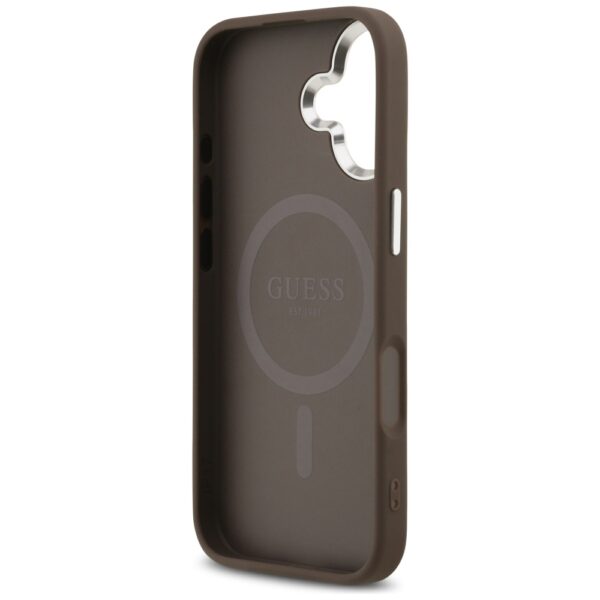 Husa originala Guess iPhone 17 Hardcase 4G Triangle Logo MagSafe, maro, GUHMP17SP4TSRCMW - imagine 5