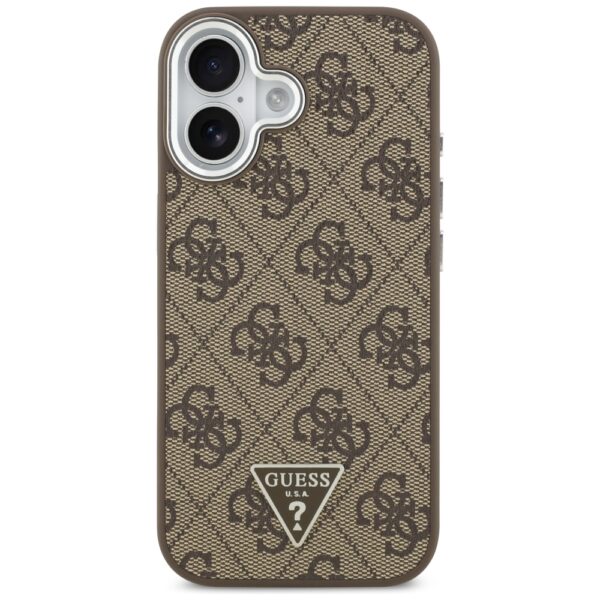 Husa originala Guess iPhone 17 Hardcase 4G Triangle Logo MagSafe, maro, GUHMP17SP4TSRCMW - imagine 2