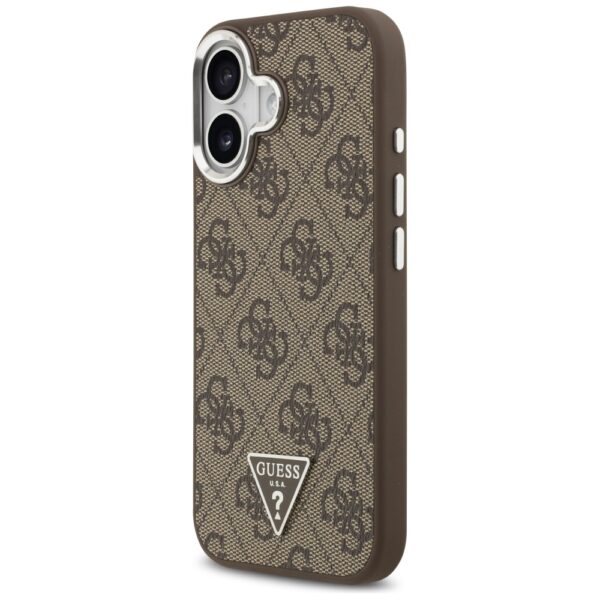 Husa originala Guess iPhone 17 Hardcase 4G Triangle Logo MagSafe, maro, GUHMP17SP4TSRCMW - imagine 4