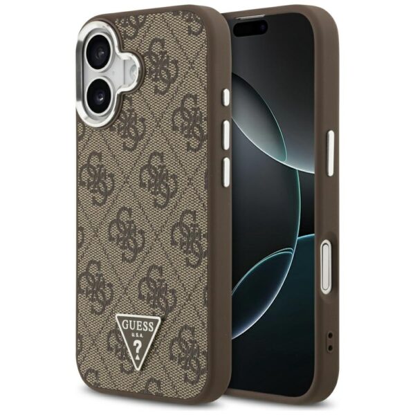 Husa originala Guess iPhone 17 Hardcase 4G Triangle Logo MagSafe, maro, GUHMP17SP4TSRCMW - imagine 6