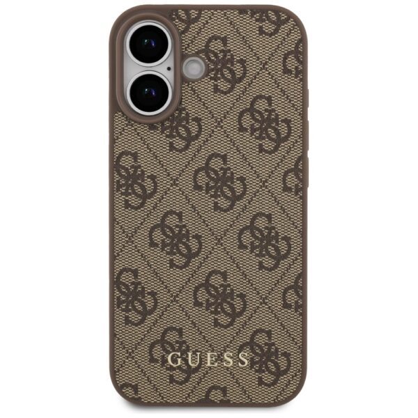 Husa originala Guess iPhone 17 Hardcase 4G Classic, maro, GUHCP17SG4GFBR - imagine 2