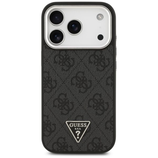 Husa originala Guess iPhone 17 Pro Hardcase 4G Triangle Logo MagSafe, negru, GUHMP17LP4TSRCMK - imagine 3