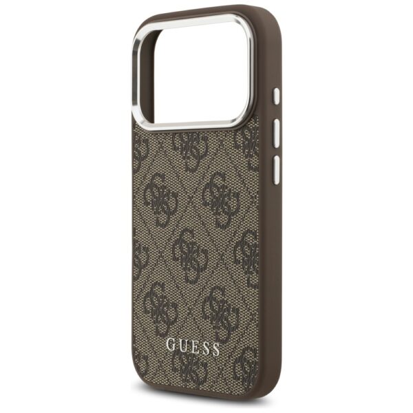 Husa originala Guess iPhone 17 Pro Hardcase 4G Classic Logo MagSafe, maro, GUHMP17LP4GSSMCW - imagine 4