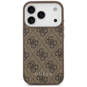 Husa originala Guess iPhone 17 Pro Hardcase 4G Classic Logo MagSafe, maro, GUHMP17LP4GSSMCW