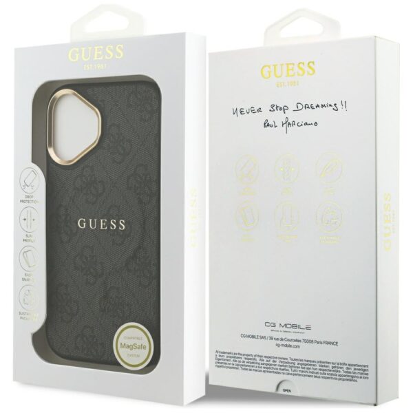 Husa originala Guess iPhone 17 Hardcase 4G Classic MagSafe, negru, GUHMP17SP4MSEGCK - imagine 6
