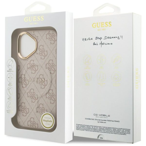 Husa originala Guess iPhone 17 Hardcase 4G Classic MagSafe, roz, GUHMP17SP4MSEGCP - imagine 7