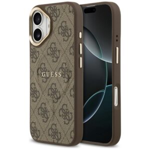 Husa originala Guess iPhone 17 Hardcase 4G Classic MagSafe, maro, GUHMP17SP4MSEGCW