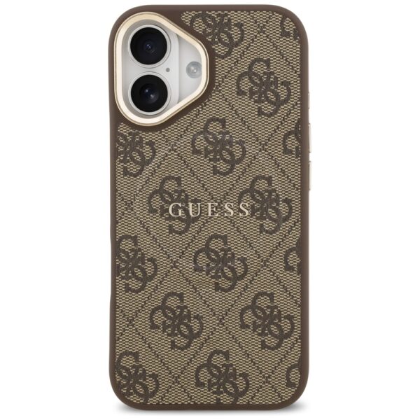 Husa originala Guess iPhone 17 Hardcase 4G Classic MagSafe, maro, GUHMP17SP4MSEGCW - imagine 3