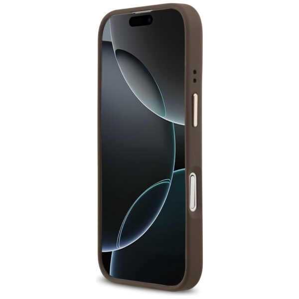 Husa originala Guess iPhone 17 Hardcase 4G Classic MagSafe, maro, GUHMP17SP4MSEGCW - imagine 5