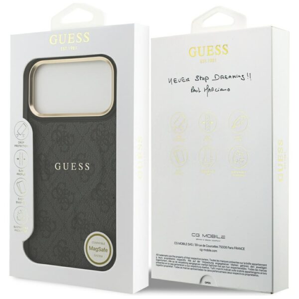 Husa originala Guess iPhone 17 Pro Hardcase 4G Classic MagSafe, negru, GUHMP17LP4MSEGCK - imagine 5