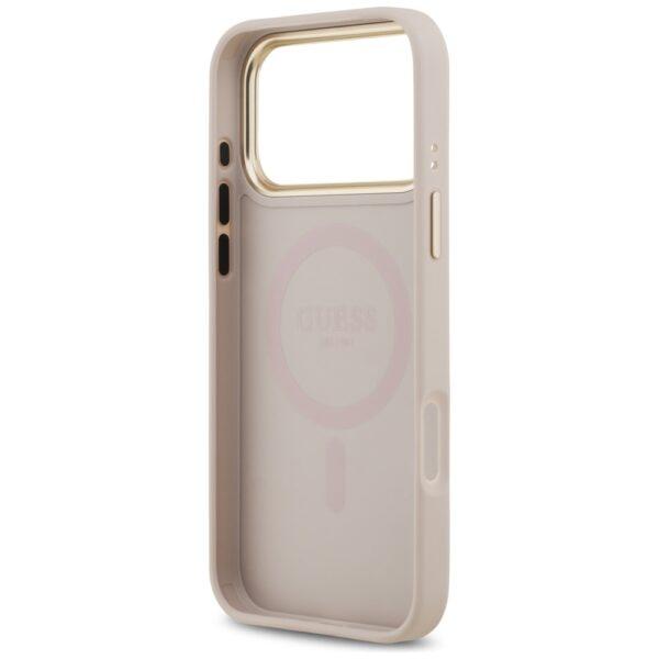 Husa originala Guess iPhone 17 Pro Hardcase 4G Classic MagSafe, roz, GUHMP17LP4MSEGCP - imagine 5