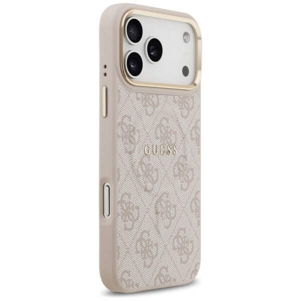 Husa originala Guess iPhone 17 Pro Hardcase 4G Classic MagSafe, roz, GUHMP17LP4MSEGCP - imagine 3