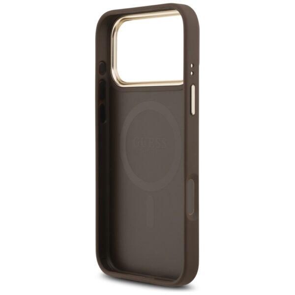 Husa originala Guess iPhone 17 Pro Hardcase 4G Classic MagSafe, maro, GUHMP17LP4MSEGCW - imagine 4