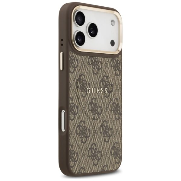 Husa originala Guess iPhone 17 Pro Hardcase 4G Classic MagSafe, maro, GUHMP17LP4MSEGCW - imagine 5