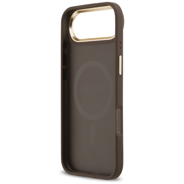 Husa originala Guess iPhone 17 Air Hardcase 4G Classic MagSafe, maro, GUHMP17MP4MSEGCW - imagine 7