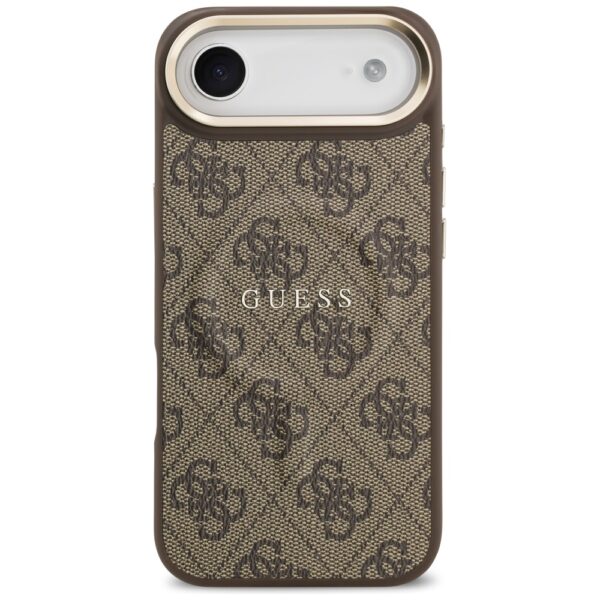 Husa originala Guess iPhone 17 Air Hardcase 4G Classic MagSafe, maro, GUHMP17MP4MSEGCW - imagine 2