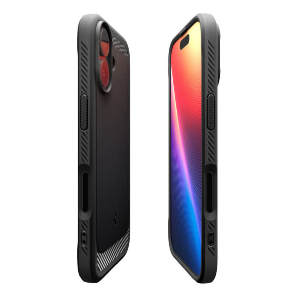 Husa iPhone 17 Spigen Rugged Armor MagSafe, negru - imagine 3