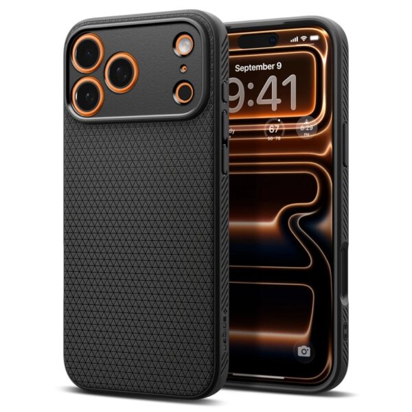 Husa iPhone 17 Pro Spigen Liquid Air, negru