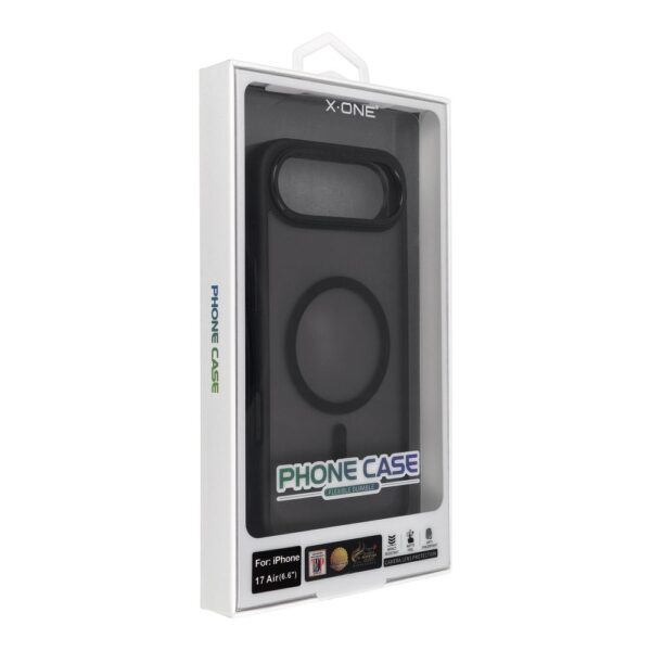 Husă X-ONE Dropguard Magnetic Case Air (compatibilă cu MagSafe) – pentru Apple iPhone 17 Air, neagră - imagine 3