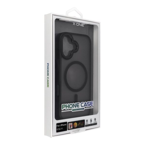 Husă X-ONE Dropguard Magnetic Case Air (compatibilă cu MagSafe) – pentru Apple iPhone 17, neagră - imagine 3