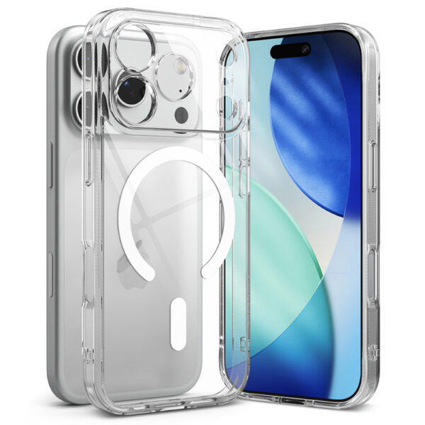 Husa MagSafe pentru Apple iPhone 17 Pro Max, Ringke, Fusion, Transparenta