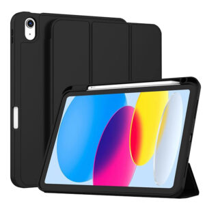 Husa iPad 11 (2025) 10.9 Techsuit Flex Trifold Pen, negru