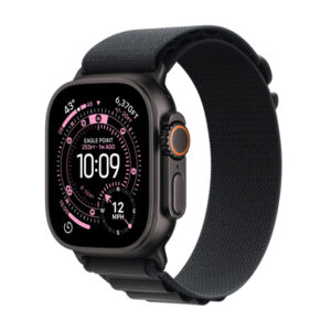 Apple Watch Ultra 3, GPS + Cellular, Carcasa Black Titanium 49mm, Black Alpine Loop - Medium