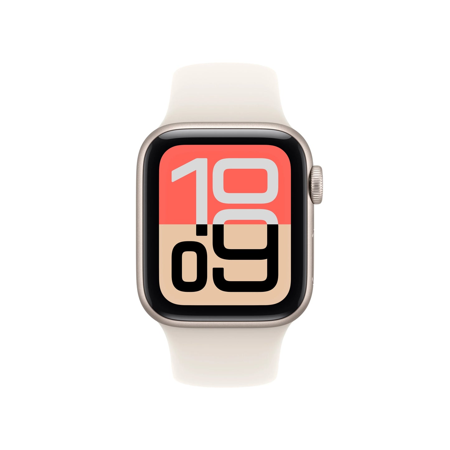 Apple Watch SE (2025), GPS, Carcasa Starlight Aluminium 40mm, Starlight Sport Band - M/L - imagine 2