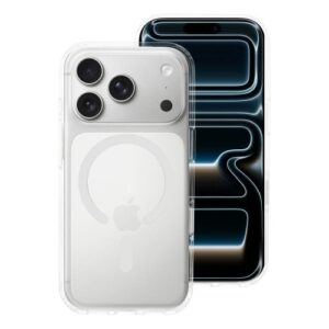 Husă pentru iPhone 15 Pro Forcell F-Protect Clear Hybrid Premium compatibilă cu MagSafe, transparentă