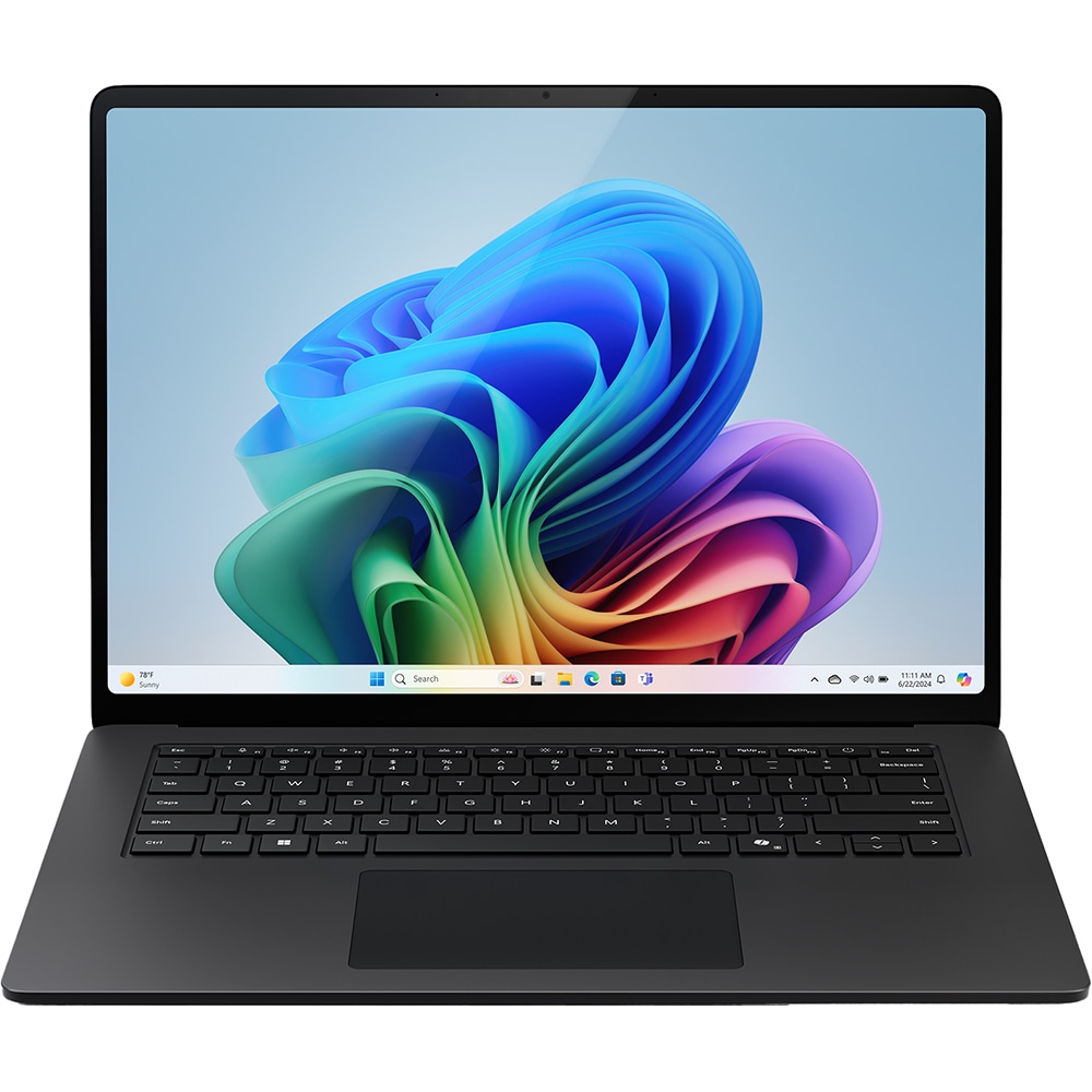 Microsoft Surface Laptop, 13.8 inch, Snapdragon X Elite, 16GB DDR5, 512GB SSD, Windows 11 Home, Black, Tastatura Qwertz